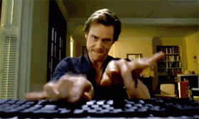 Original animated GIF with incredible Jim Carrey